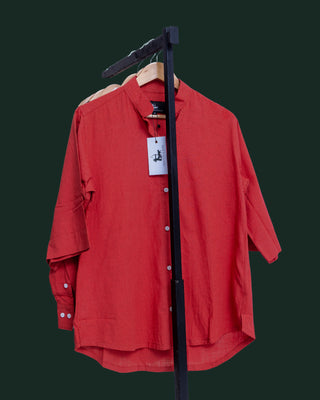 H&S Coral Peach Linen Shirt